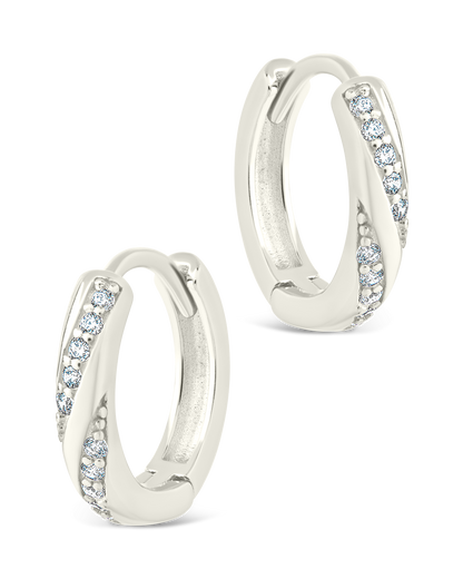 Sterling Silver Adelise Micro Hoops