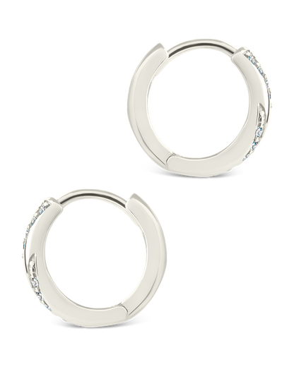 Sterling Silver Adelise Micro Hoops