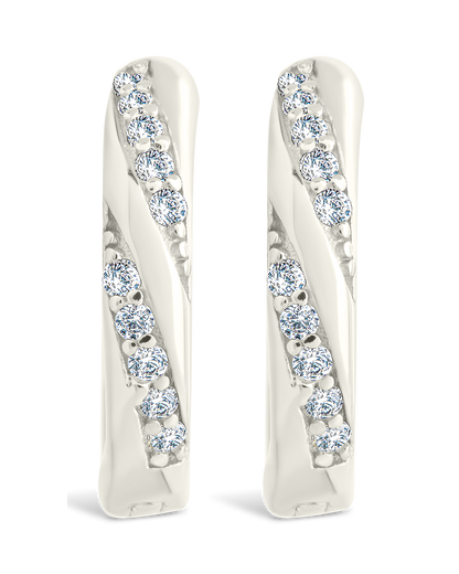 Sterling Silver Adelise Micro Hoops