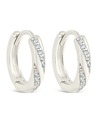 Sterling Silver Adelise Micro Hoops