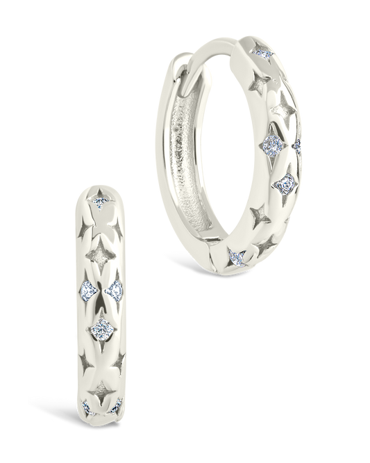 Sterling Silver Blakelyn Micro Hoops Silver