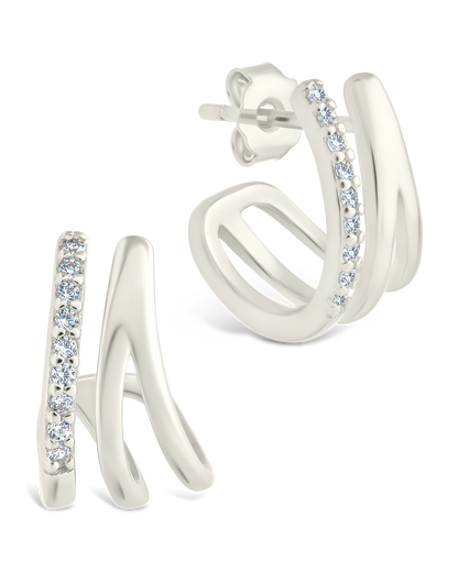 Sterling Silver Harlowe Claw Studs Silver