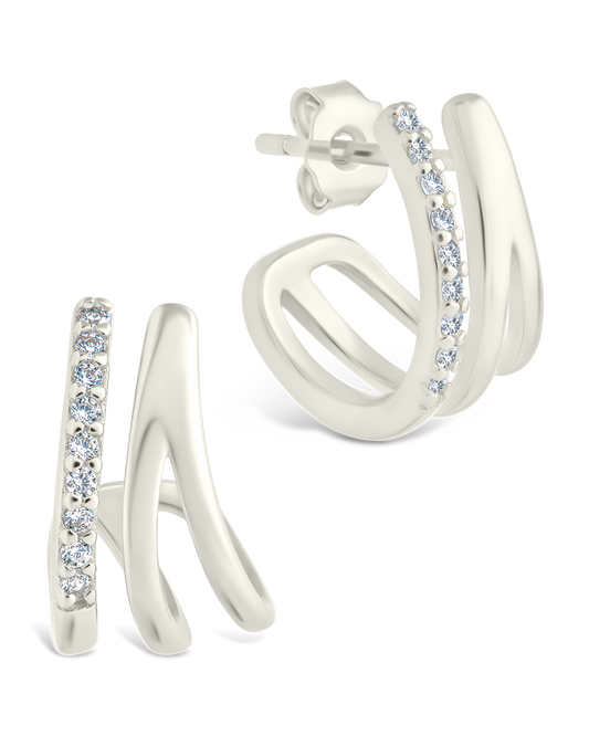 Sterling Silver Harlowe Claw Studs Silver