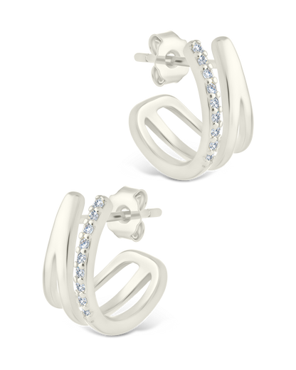 Sterling Silver Harlowe Claw Studs