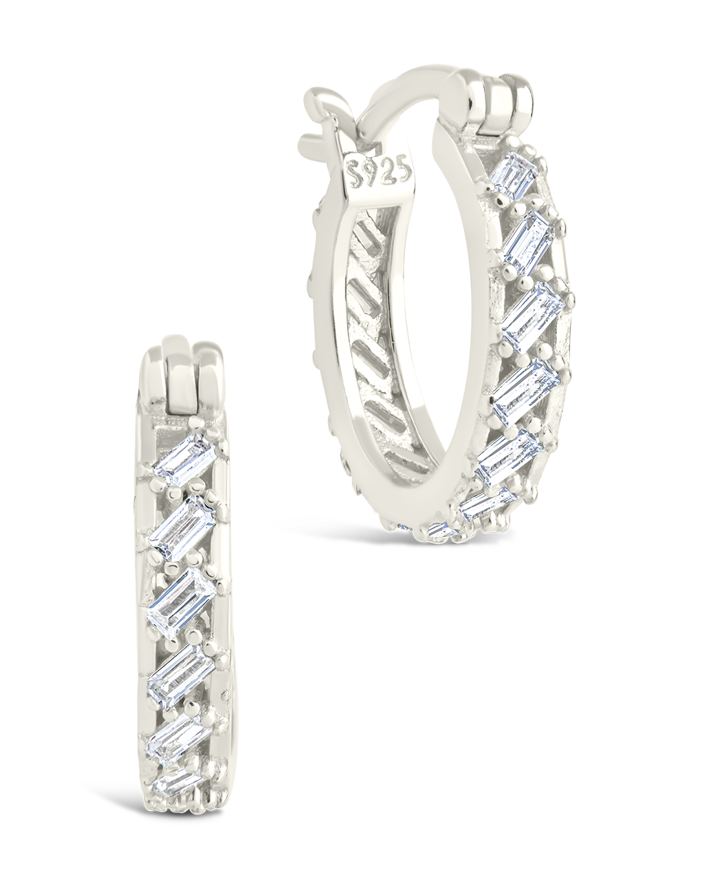 Sterling Silver Norabelle Micro Hoops Silver