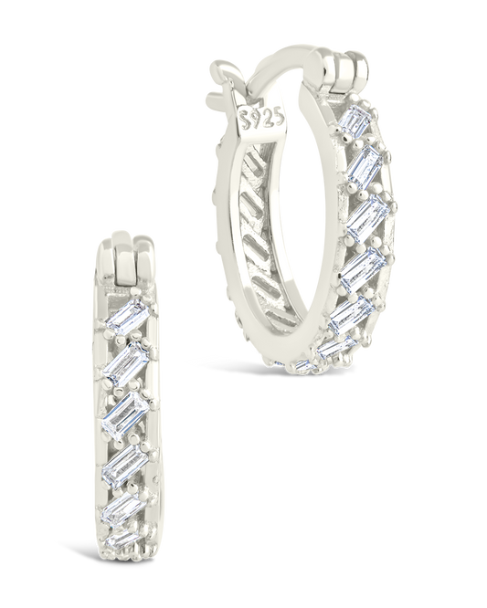 Sterling Silver Norabelle Micro Hoops Silver