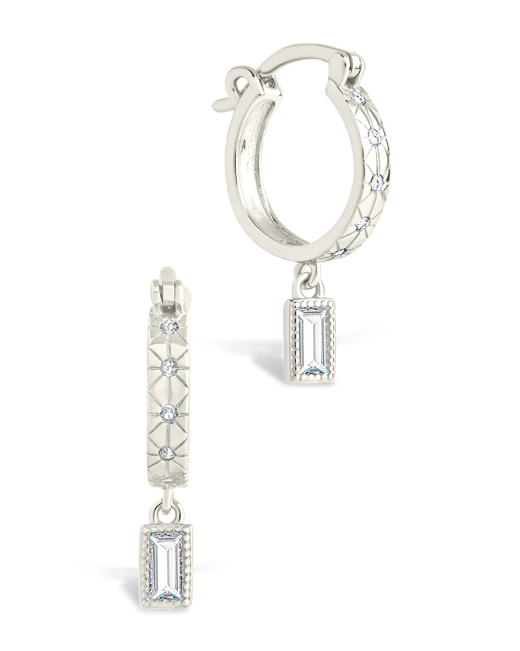 Sterling Silver Oaklyn Micro Hoops Silver