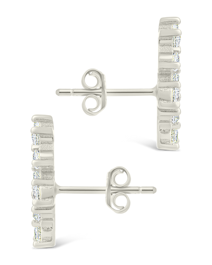 Sterling Silver Round Cut Cluster CZ Crawlers