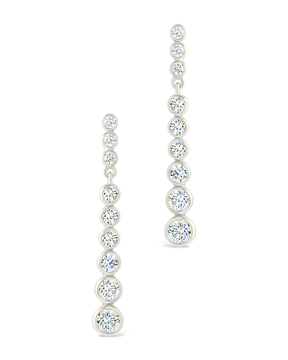 Sterling Silver Ianthe Brilliant Cut CZ Dangle Earrings