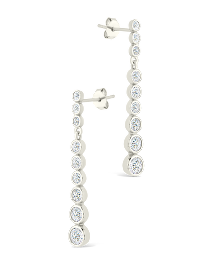 Sterling Silver Ianthe Brilliant Cut CZ Dangle Earrings