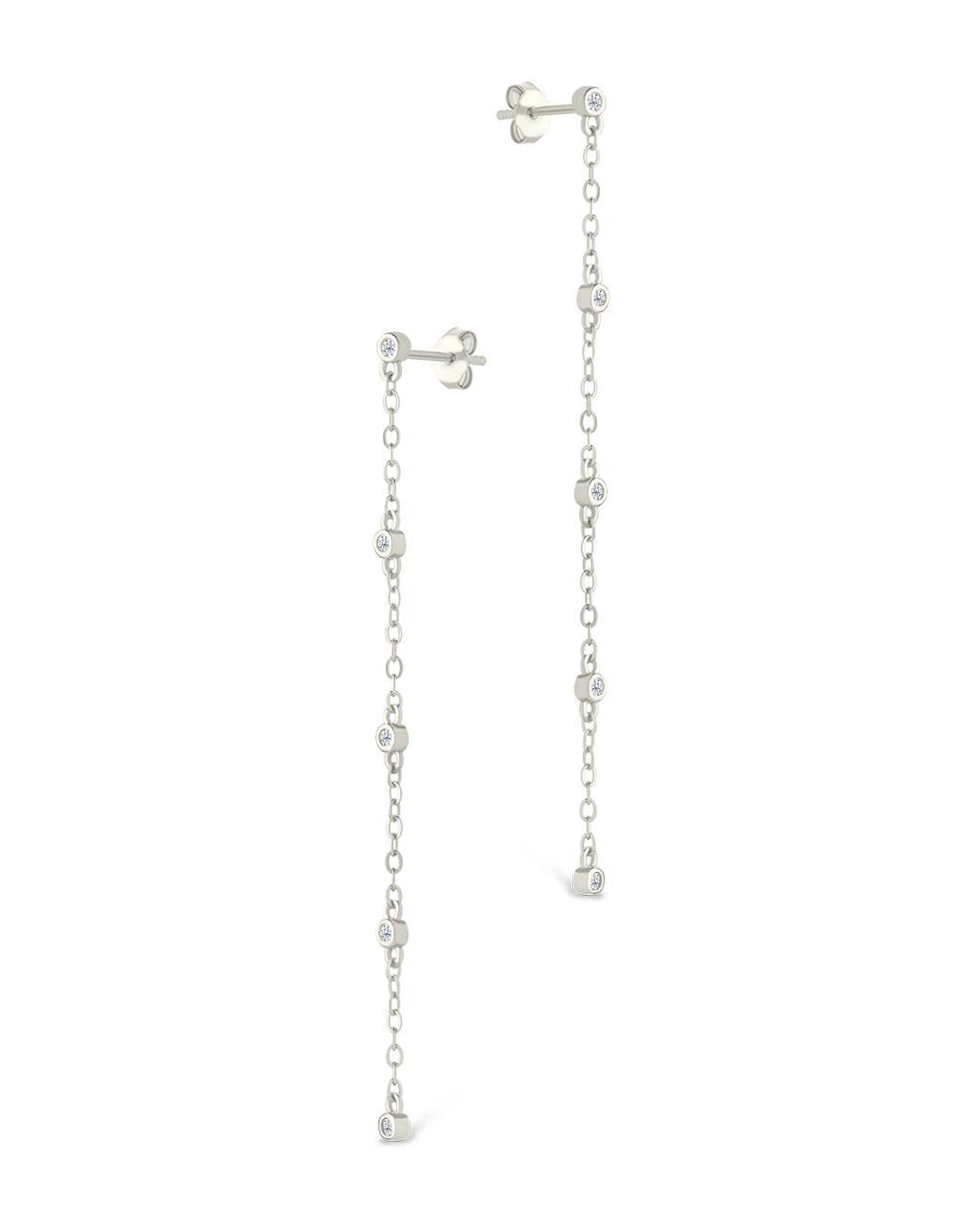 Sterling Silver Evanthe Brilliant Cut CZ Dangle Earrings