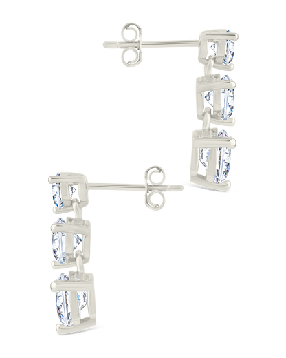 Sterling Silver Opaline Brilliant Cut CZ Studs