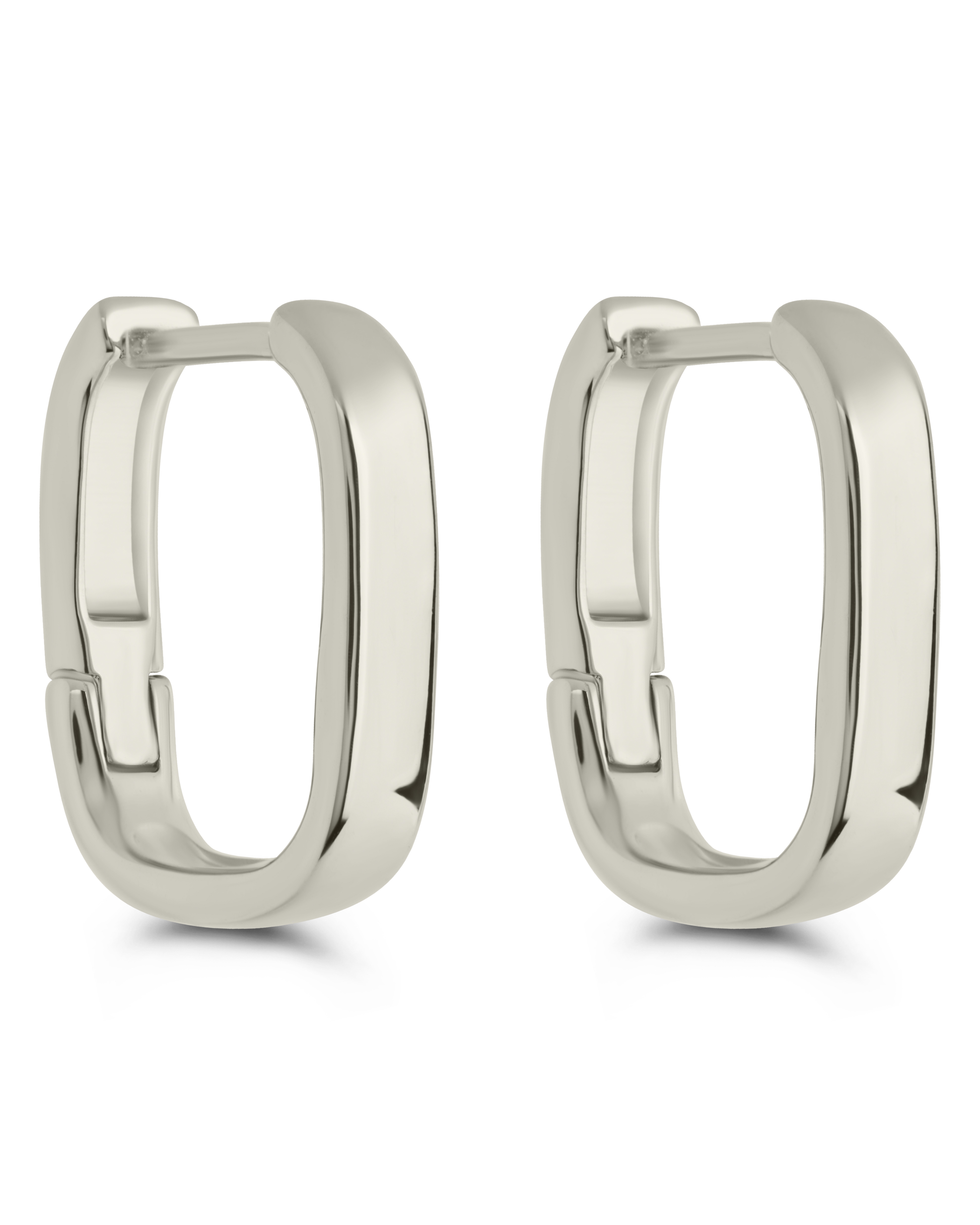 Annika Polished Micro Hoop Earrings Silver