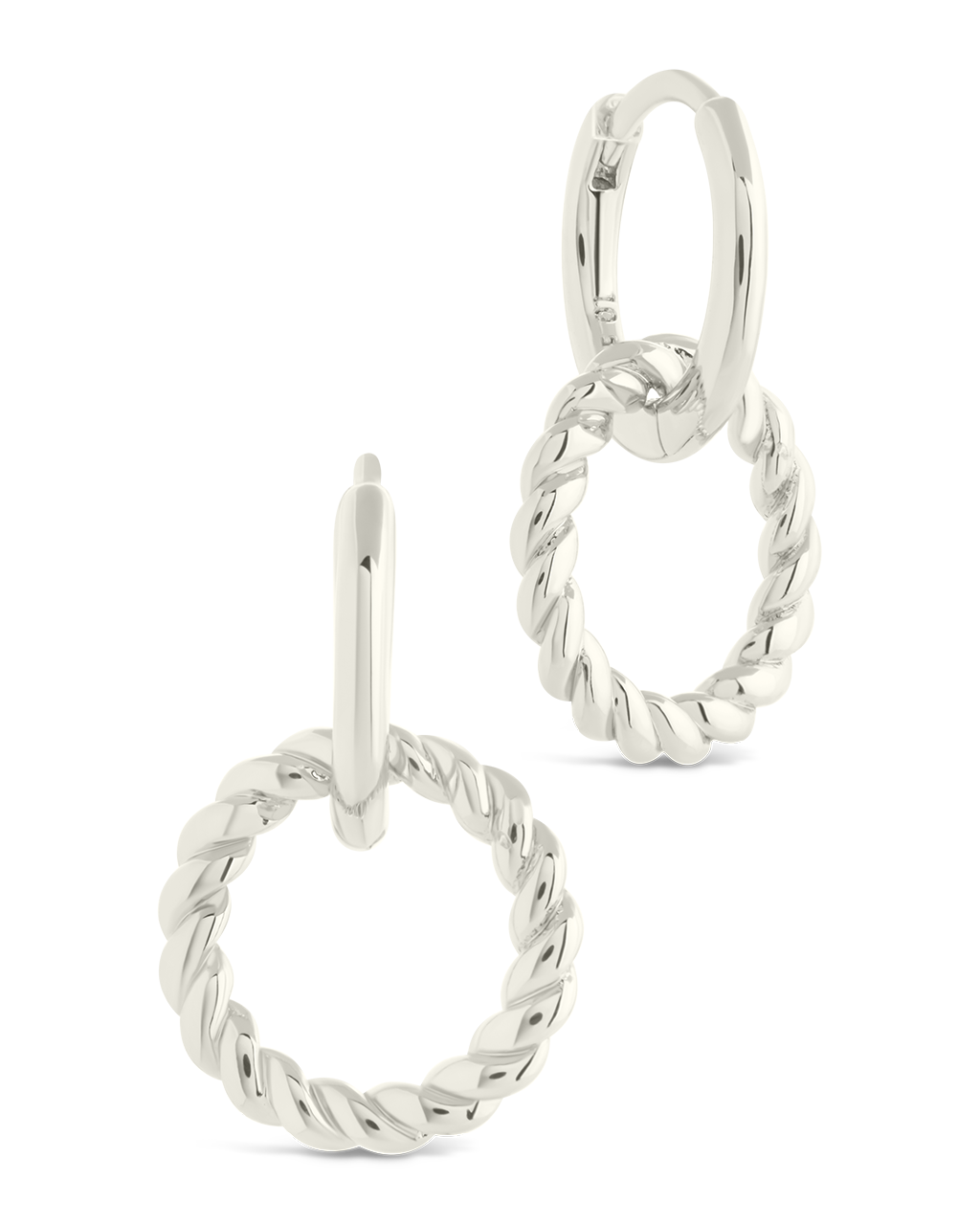 Hassie Delicate Twist Hoops Silver