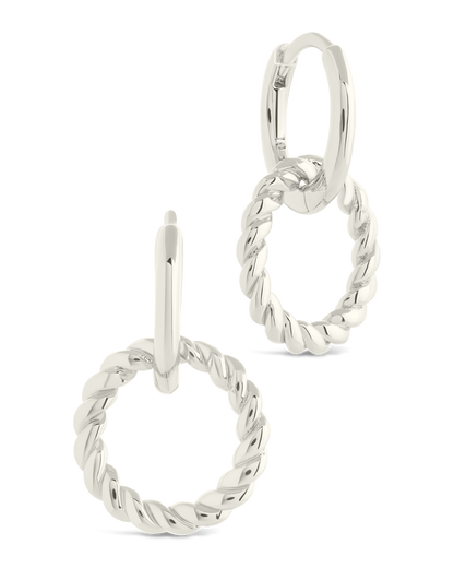 Hassie Delicate Twist Hoops Silver