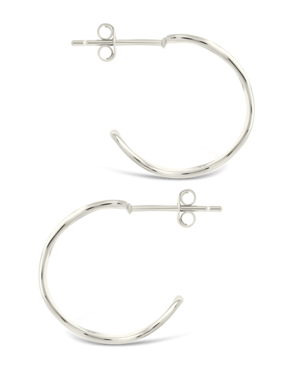 Sterling Silver Ashton Textured Stud Earrings