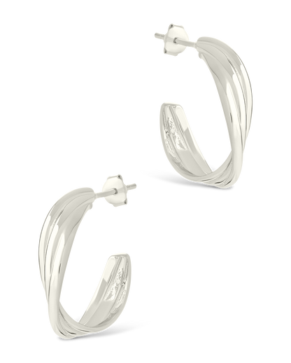 Sterling Silver Monique Twisted Stud Earrings