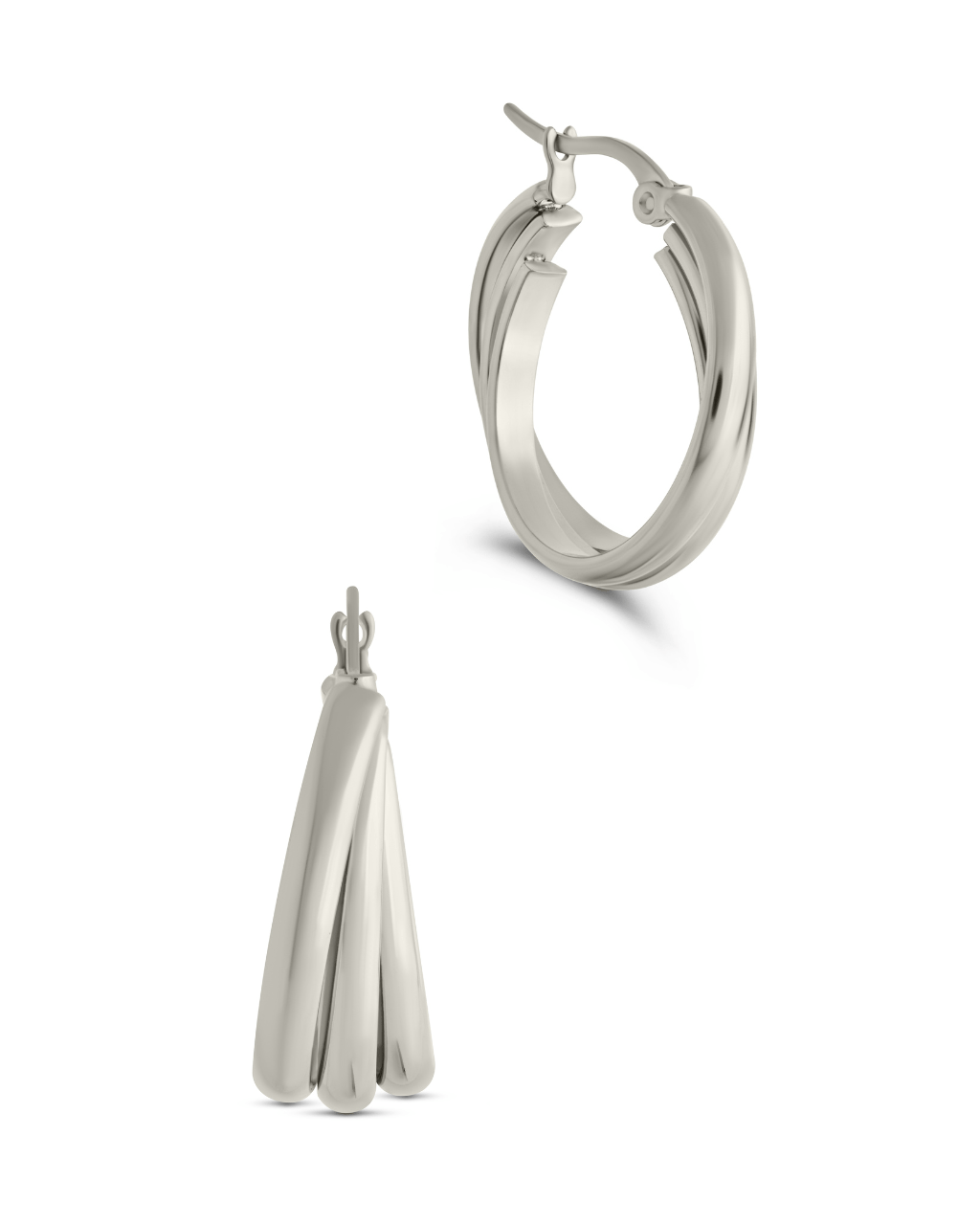 Triple Circle Lilibet Hoops Silver