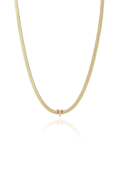 Zodiac Herringbone Necklace Aries One Size