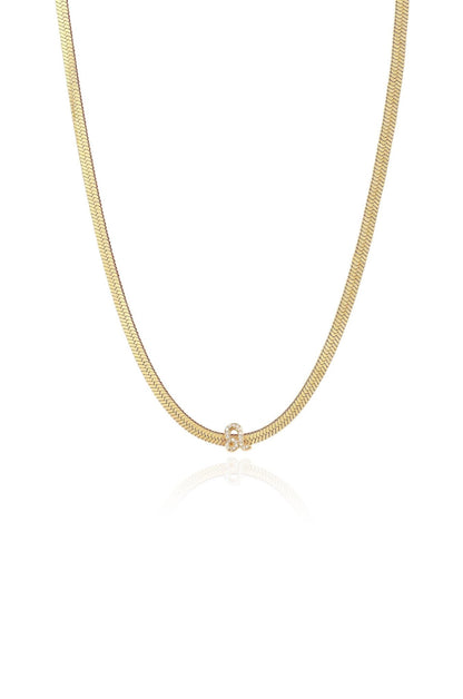 Zodiac Herringbone Necklace Leo One Size