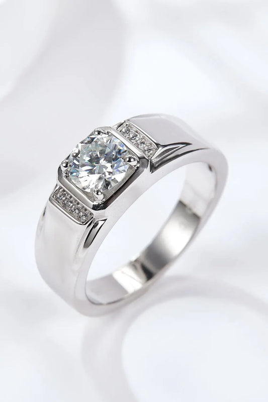 From The Heart 1 Carat Moissanite Ring Silver