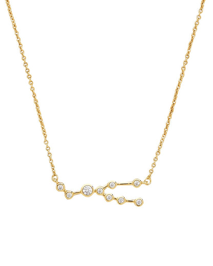'When Stars Align' Constellation Necklace Gold Taurus (Apr 20 - May 20)