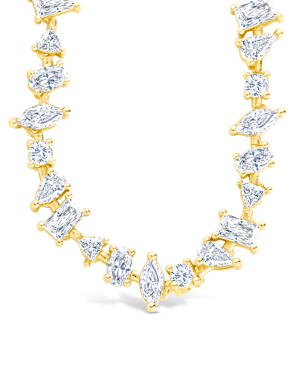 Ellery Adjustable CZ Tennis Necklace Gold