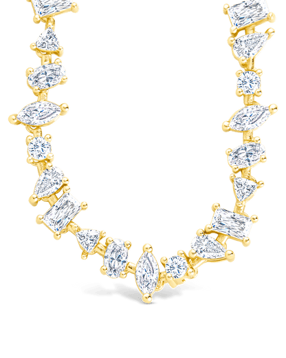 Ellery Adjustable CZ Tennis Necklace Gold