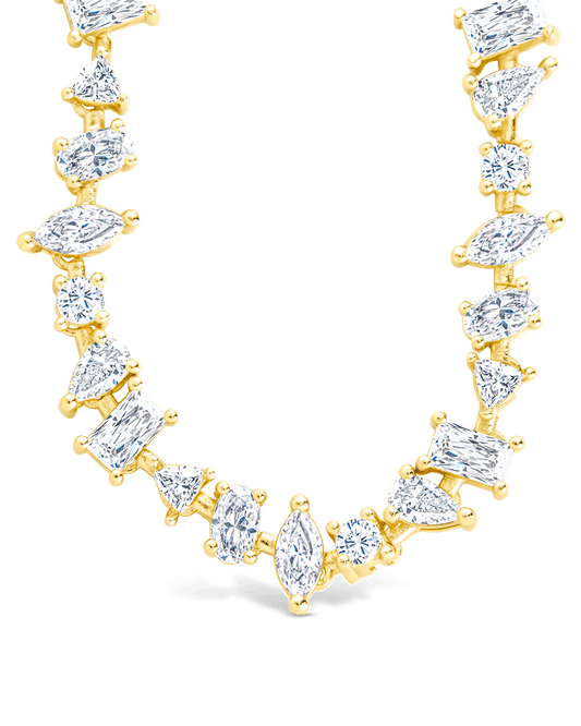 Ellery Adjustable CZ Tennis Necklace Gold
