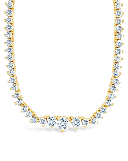 Tatum Adjustable CZ Tennis Necklace Gold