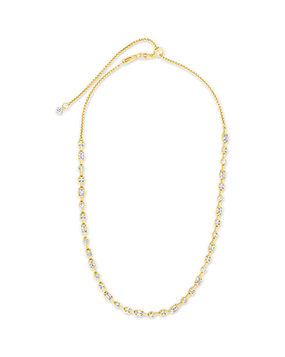 Camden Adjustable CZ Staggered Tennis Necklace