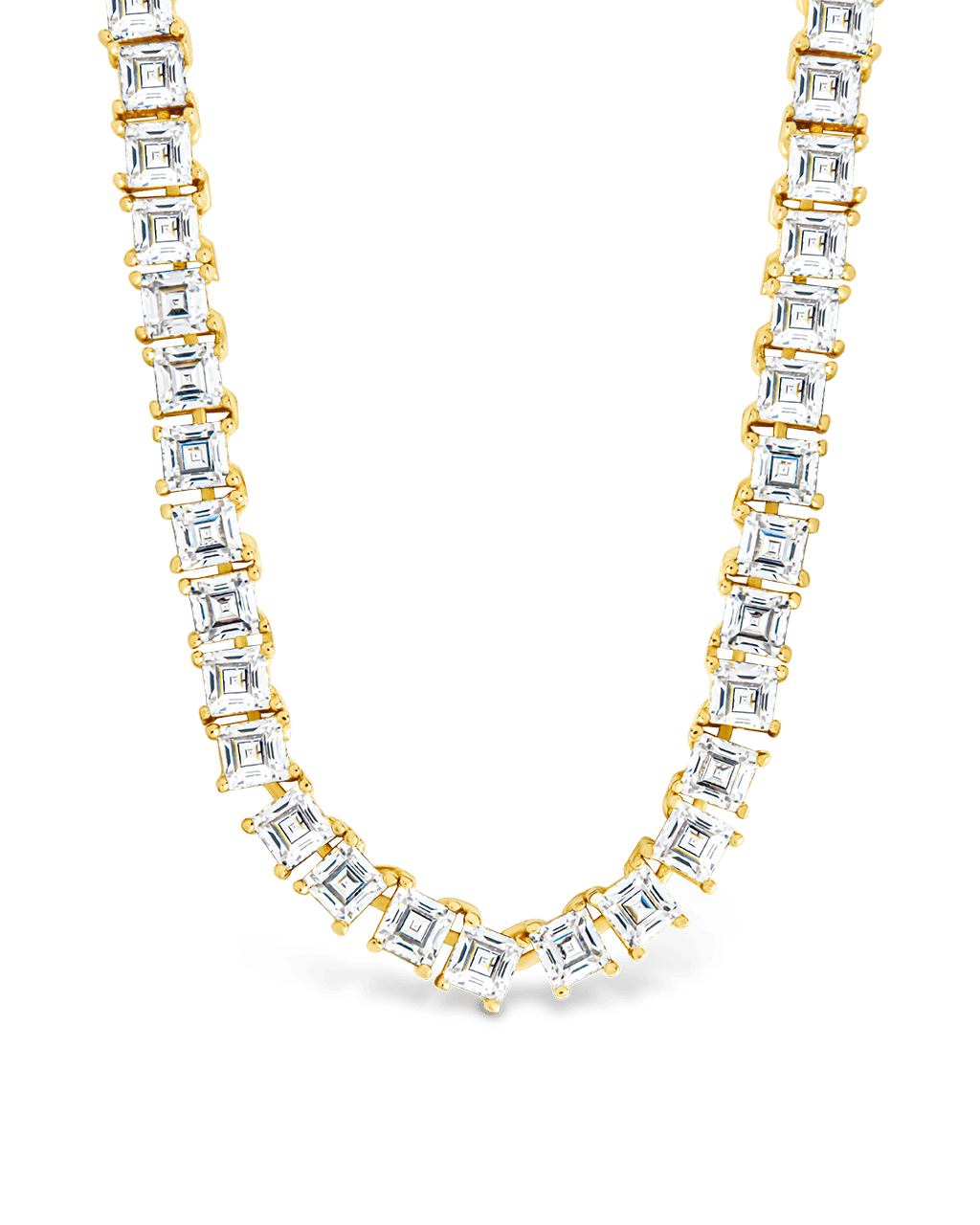 Brette Adjustable CZ Tennis Necklace Gold