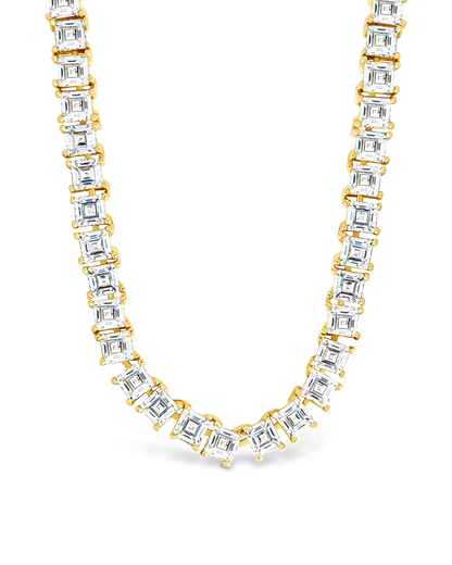Brette Adjustable CZ Tennis Necklace Gold