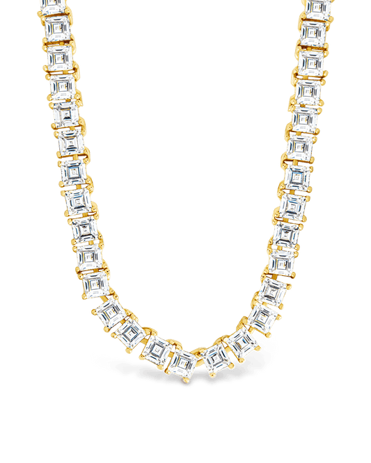 Brette Adjustable CZ Tennis Necklace Gold