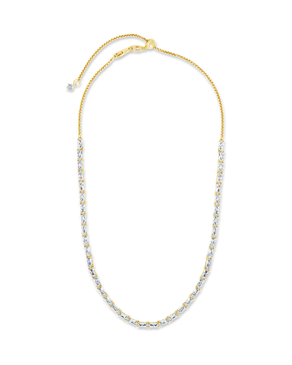 Blanche Adjustable CZ Tennis Necklace