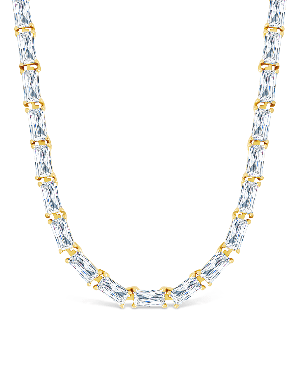 Blanche Adjustable CZ Tennis Necklace Gold