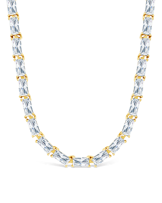 Blanche Adjustable CZ Tennis Necklace Gold