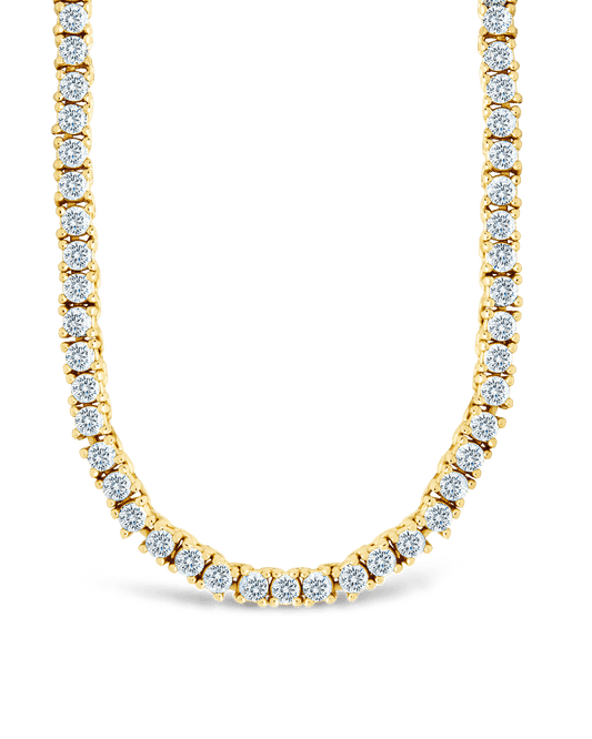 Mirabell Adjustable CZ Tennis Necklace Gold