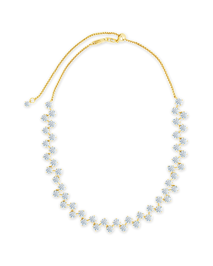 Carson Adjustable CZ Tennis Bolo Necklace