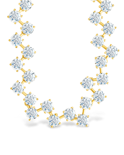 Carson Adjustable CZ Tennis Bolo Necklace Gold