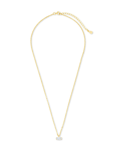 Sterling Silver Marquise Prong Set Pendant