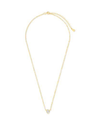 Sterling Silver Pear Bezel Set Pendant