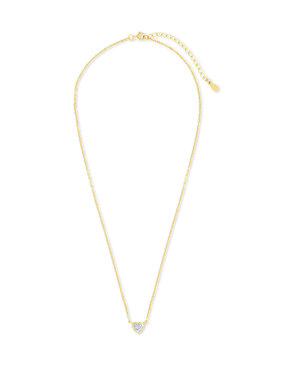 Sterling Silver Heart Bezel Set Pendant
