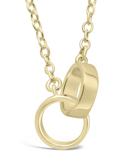 Sterling Silver Amor Necklace Gold