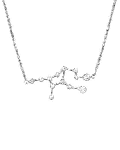 'When Stars Align' Constellation Necklace Silver Virgo (Aug 23 - Sept 22)