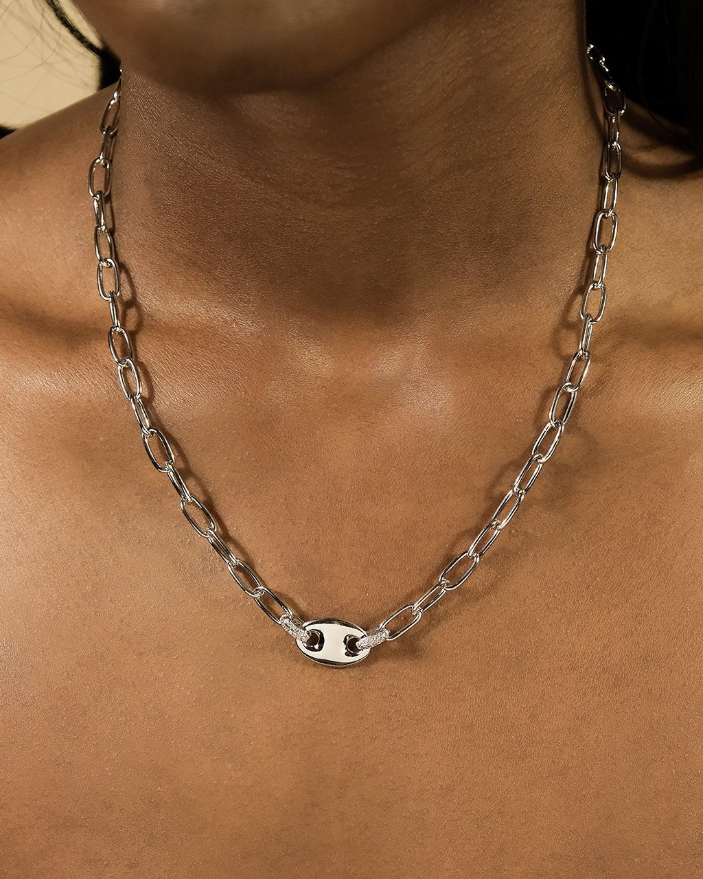 Bliss CZ Anchor Chain Necklace