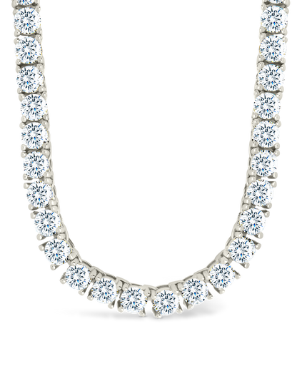 Jadon Adjustable CZ Tennis Necklace Silver