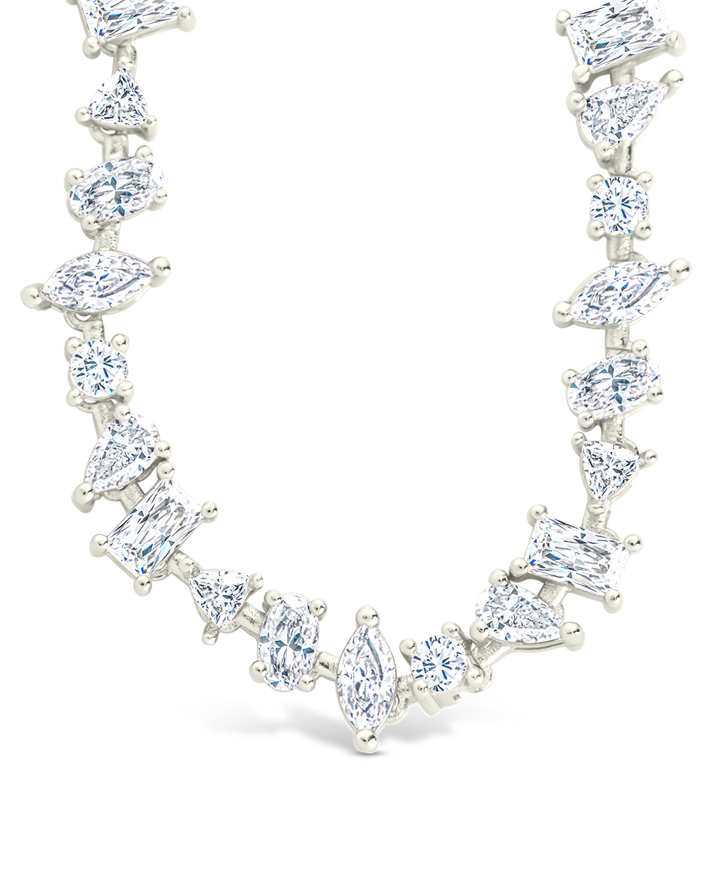 Ellery Adjustable CZ Tennis Necklace Silver