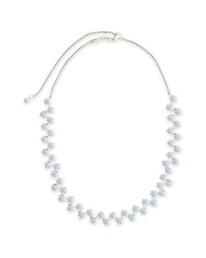 Carson Adjustable CZ Tennis Bolo Necklace