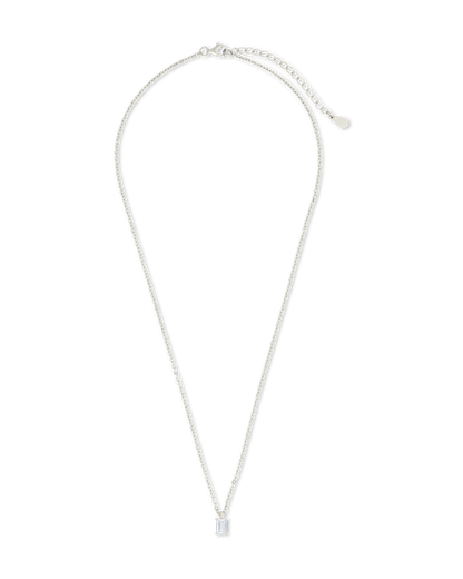 Sterling Silver Emerald Prong Set Pendant